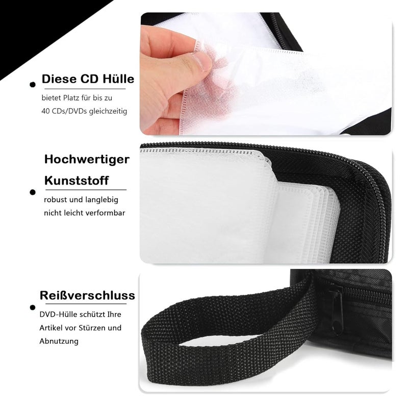 squishy CD Cover Pouch, Durable Blue CD Case for Music CDs and Game Discs, DVD Case，Compact Portable Storage Solution for Travel and Home - Image 5