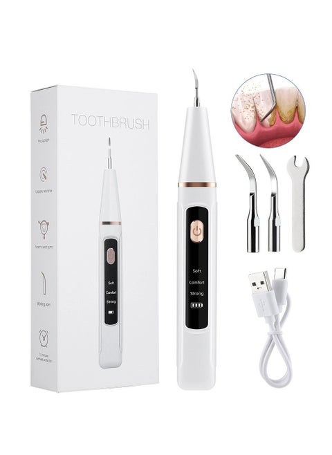 Ultrasonic Scaler Calculus Remover, Teeth Whitening Tool, 3 Models Adjustable, for Home and Travel