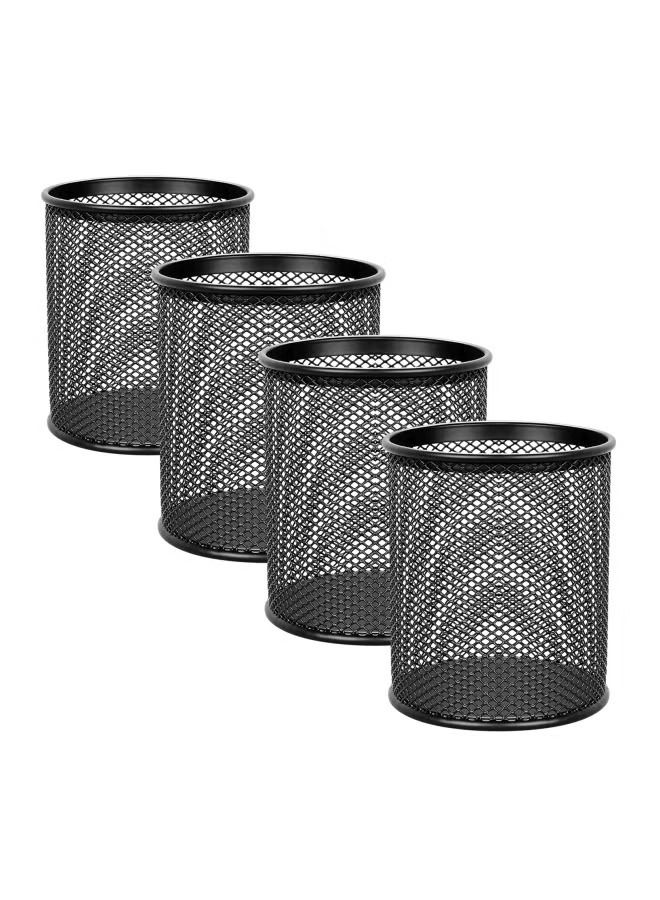 حامل قلم شبكي مكون من 4 قطع أسود - Image 2