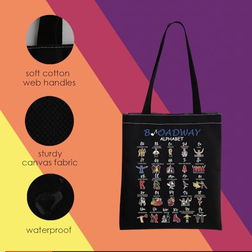 MNIGIU Musical Tote Bag Musical Lover Gift Musical Merchandise Musical Lover Gift (Black) - Image 3