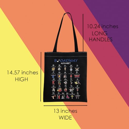 MNIGIU Musical Tote Bag Musical Lover Gift Musical Merchandise Musical Lover Gift (Black) - Image 4