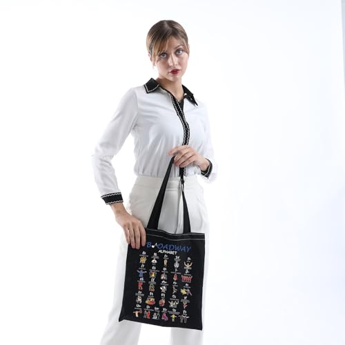 MNIGIU Musical Tote Bag Musical Lover Gift Musical Merchandise Musical Lover Gift (Black) - Image 5