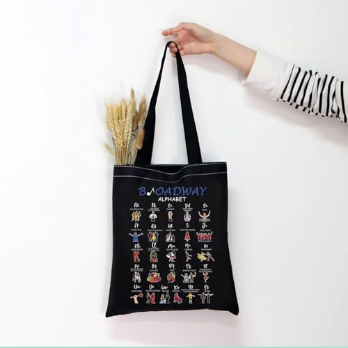 MNIGIU Musical Tote Bag Musical Lover Gift Musical Merchandise Musical Lover Gift (Black) - Image 2