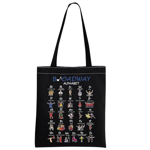 MNIGIU Musical Tote Bag Musical Lover Gift Musical Merchandise Musical Lover Gift (Black) - Image 1