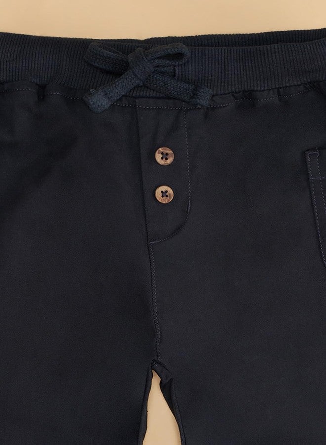 YU by Pantaloons Baby Boy's Regular Fit Pants (110149492003_Navy - Image 3