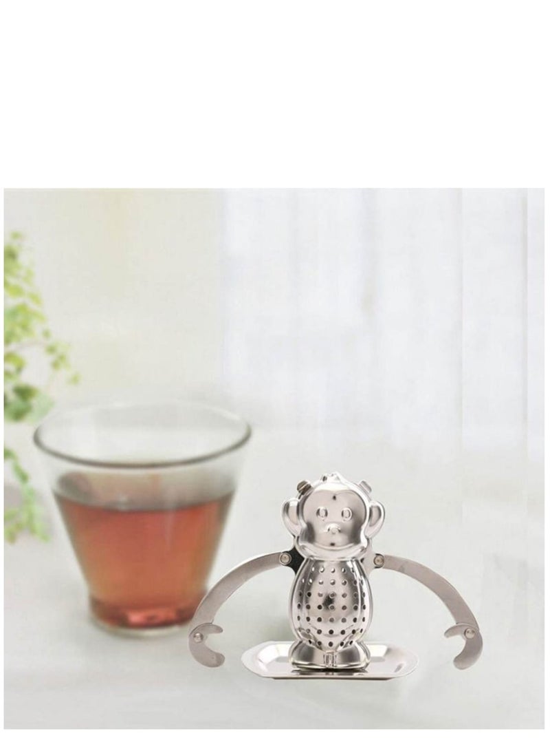 Zikra 2pcs Stainless Steel Tea Strainer Silicone Tea Infuser Stainless Tea Kettle Metal Tea Strainer Stainless Steel Coffee Infuser Fine Mesh Tea Strainer Rubber Tea Infuser Tea Leaker - Image 5