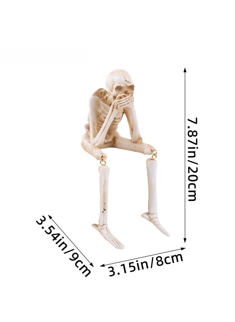Halloween Skull Resin Decor No Evil Skeleton K2-16 don't say skeleton 