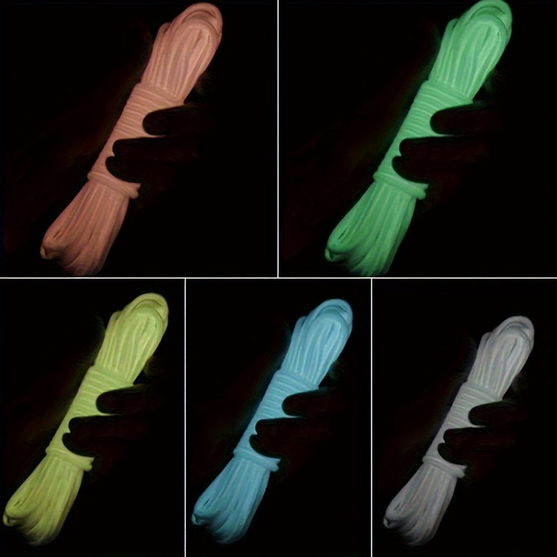 Yellow 3m 118 Inch 4Mm 7 Strand Luminous Nylon Tent Cord Lanyard Braided Rope - Image 5