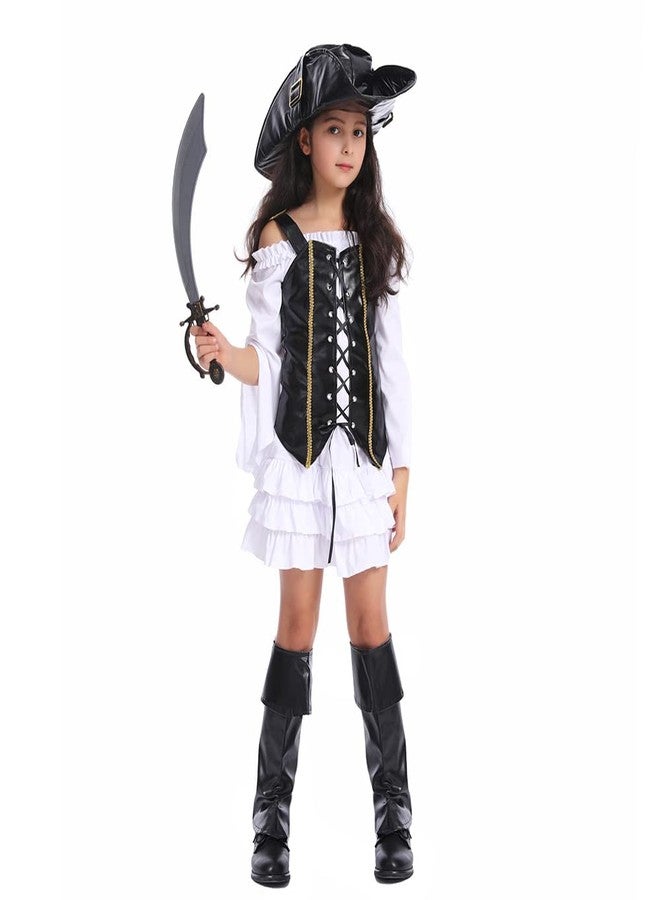 PGOND Cute Pirate Girls Halloween Dress up Costume (M-7-9Y) - Image 2