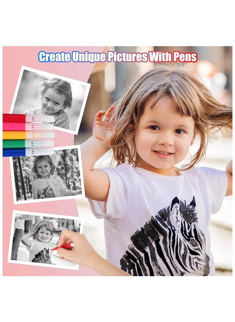 Generic Children's Camera Instant Camera 1080P 2.4 Inch Screen Digital Camera Children With 3 Rolls Of Printing Paper & 32GB Card Children's Camera With Photos Printer  - Image 4