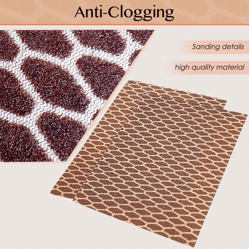 SX مجموعة إس&إكس من الإسفنجات الرملية 20 قطعة من ورق الصنفرة القابل للتبديل مع 8 درجات خشونة متنوعة - رطب وجاف، مضاد للاحتباس، متين (20) - Image 3