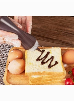SYOSI Ketchup Squeeze Bottles, 230ml Plastic Condiment Squeeze Squirt Bottles with Cap, for Ketchup, BBQ, Sauces, Syrup, Condiments, Dressings, Paint - BPA Free 5pcs  - Image 3