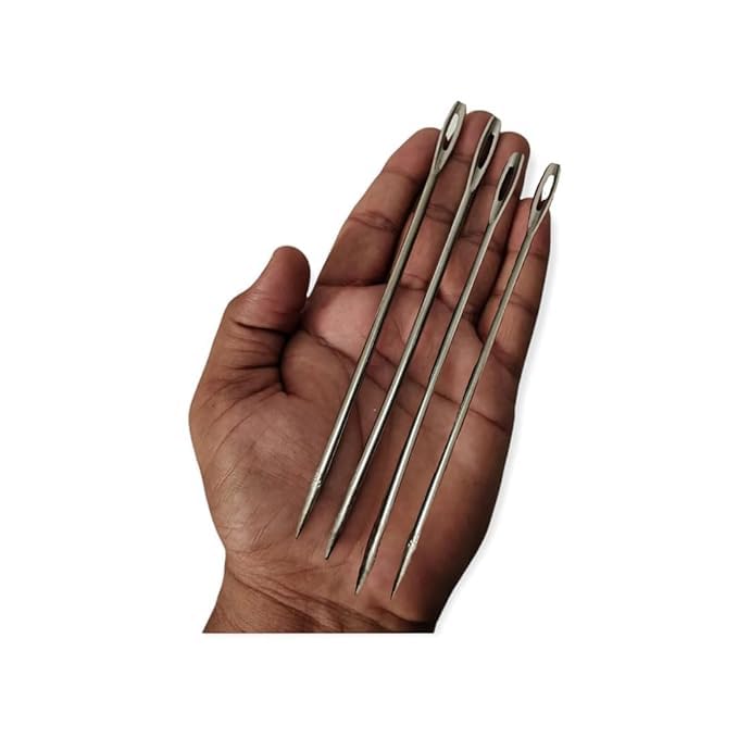 SURAKO COLLECTIONS SURAKO COLLECTIONS 55 inch Sack Stitching Needle Big Needle for Gunny Bag Stitching Suvva Needles Sack Packing Needle Book Binding Needle Stitching Needle Pack of 4  - Image 2