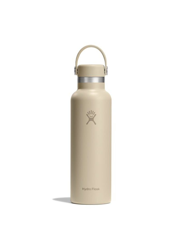 Hydro Flask زجاجة هايدرو فلاسک ستاندرد فليكس كاب سعة 21 أونصة - فولاذ مقاوم للصدأ، مانعة للتسرب، معزولة - لون الشوفان - Image 1