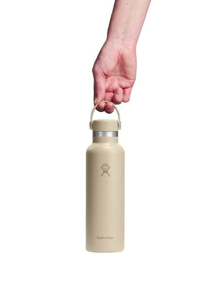 Hydro Flask زجاجة هايدرو فلاسک ستاندرد فليكس كاب سعة 21 أونصة - فولاذ مقاوم للصدأ، مانعة للتسرب، معزولة - لون الشوفان - Image 2