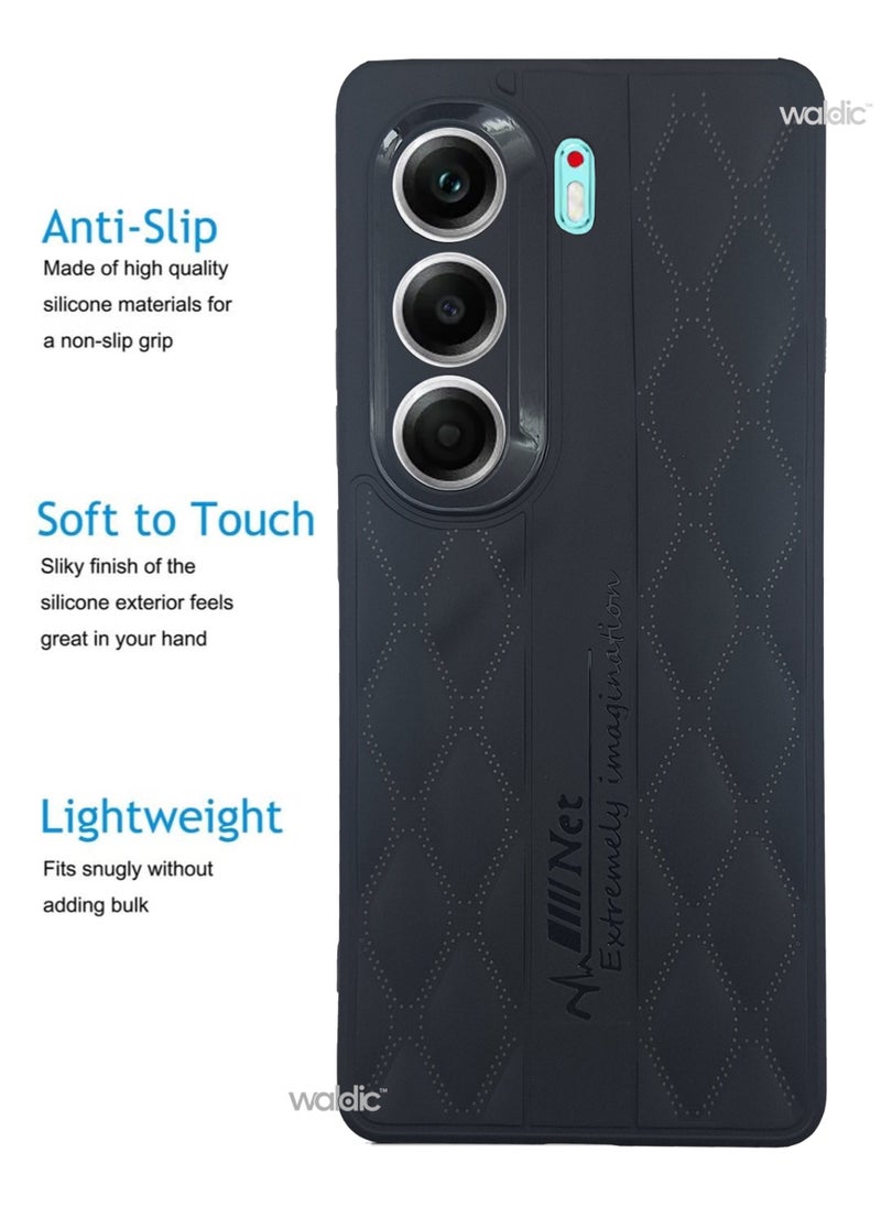 Tecno Camon 40 Pro Premium Case | Premium Silicone Case Cover Designed for Tecno Camon 40 Pro | Tecno Camon 40 Pro Case Camera and Drop Protection Thin Protective Back Cover Case for Tecno Camon 40 Pro - Black