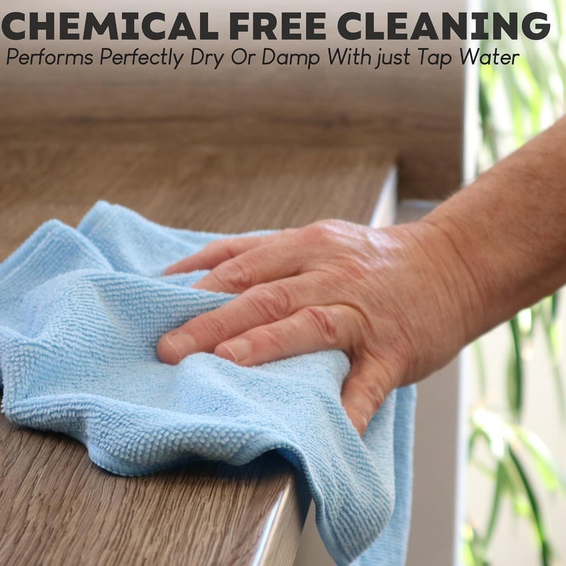 Clay Roberts Microfibre Cleaning Cloths - Pack of 10, 40cm x 30cm, Lint-Free and Scratch-Free - Image 3