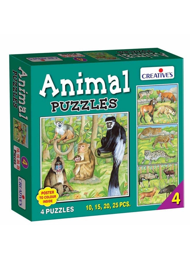 Creative's Creative’s Animal Puzzles Part-4 | Skill Development Jigsaw Puzzles for kids | Educational puzzles for kids | Ages 4 & Up 10 to 25 Pieces Puzzles for kids - Image 1
