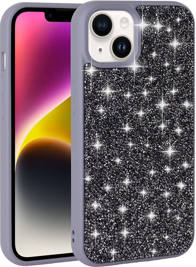 FUJİMAX Apple iPhone 13 Case Camera Protection Shiny Stone Design Zore Diamond Cover  - Image 1
