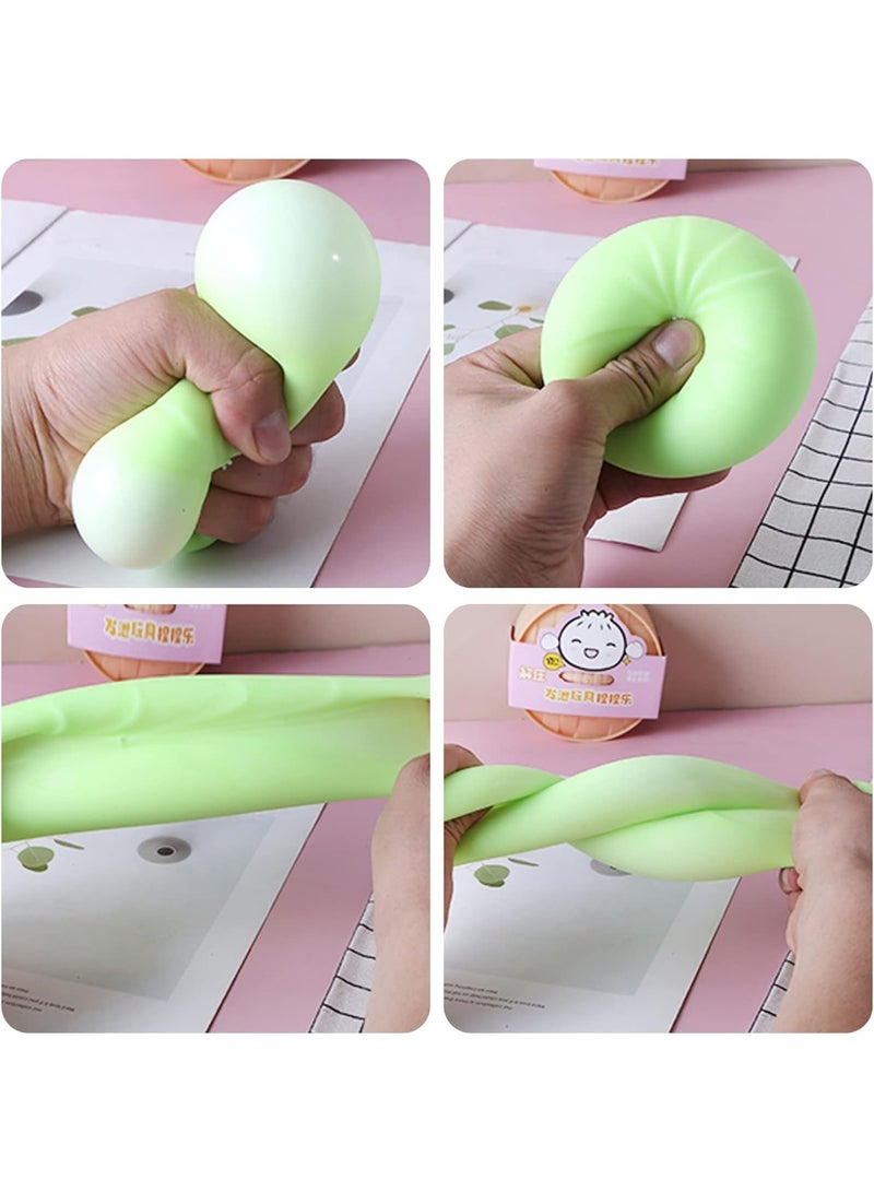 MEIEST 5-Piece Colorful Dumpling-Shaped Soft and Adorable Stress-Relieving Balls – Squeeze and Squeeze to Soothe Stress, Comes with a Steamer, Super Bouncy… - Image 3
