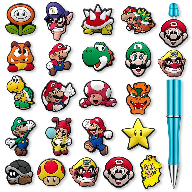 Hedbitoyo Cartoon Christmas Focal Silicone Beads, Cute Beads for DIY Crafts Jewelry Necklaces Bracelets Keychain Pen Making (H) - Image 1