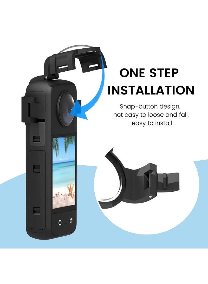 SOLARAE Lens Guards for Insta360 X3 - Clear Protective Case for Insta 360 ONE X3 Panoramic Action Camera Accessory - Image 4