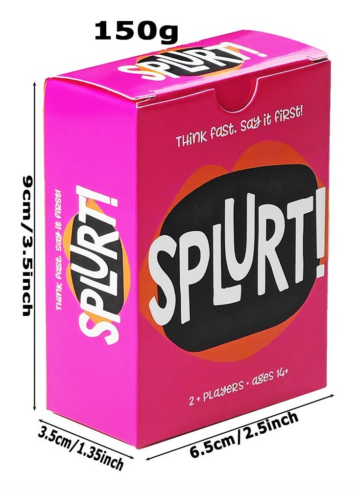 xozgdovg English board game card parent-child strategy game toy splurt quick to say 