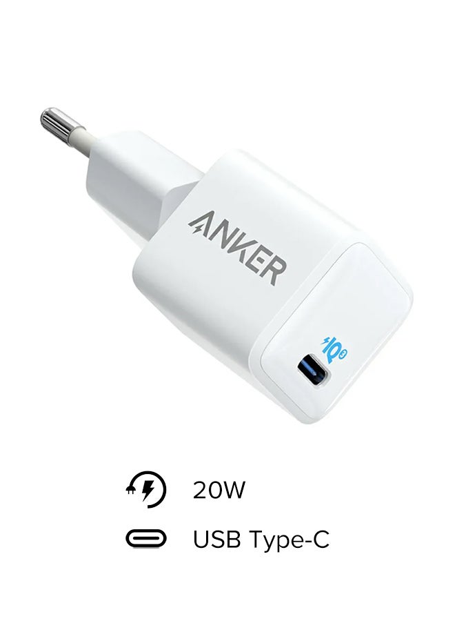 شاحن نانو بمنفذ باور بورت III من آنكر – إصدار بقوة 20 وات – بجهد كهربائي عالٍ B2B - مصر/تركيا/إندونيسيا/تشيلي – أبيض إتريشين 2 - Image 2