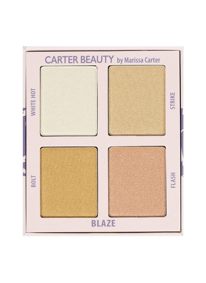 Carter Beauty Carter Beauty Mini Highlighter Palette | Long Lasting Makeup | Shimmer & Matte Shades (Blaze)  - Image 1