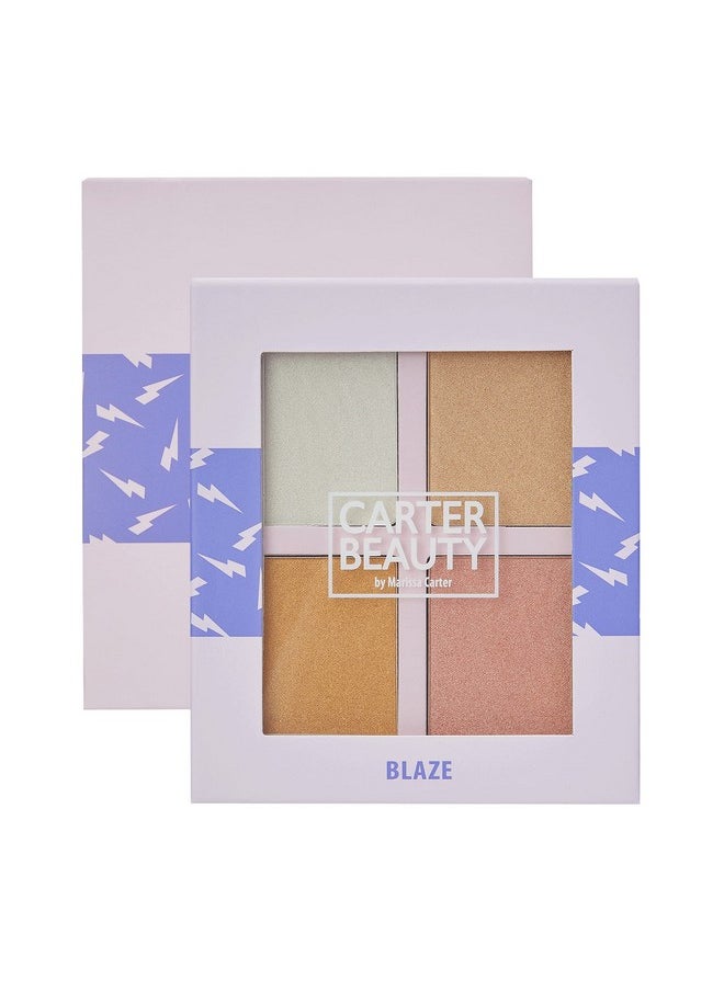 Carter Beauty Carter Beauty Mini Highlighter Palette | Long Lasting Makeup | Shimmer & Matte Shades (Blaze)  - Image 3