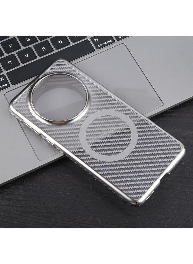 Zaboon - Case For Huawei Mate 60 Pro /60 Pro+ 6D Plated Carbon Fiber Clear Magsafe PC Phone Case - Image 1
