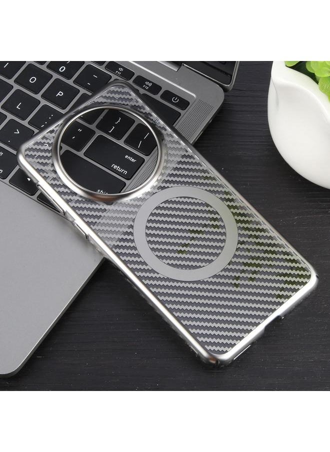 Zaboon - Case For Huawei Mate 60 Pro /60 Pro+ 6D Plated Carbon Fiber Clear Magsafe PC Phone Case - Image 1