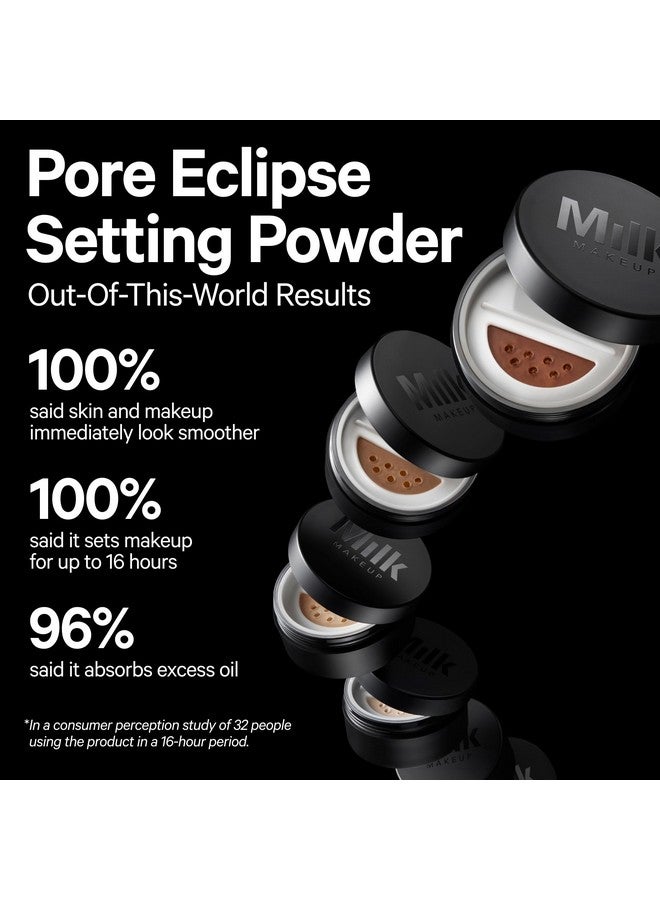 ميلك ميكب بودرة تثبيت شفافة غير لامعة من ميلك ميك أب، متوسطة شفافة - 0.55 أونصة - تثبت المكياج لمدة تصل إلى 16 ساعة، وتخفي المسام والخطوط الدقيقة وتتحكم في اللمعان - نباتية وخالية من القسوة - Image 4