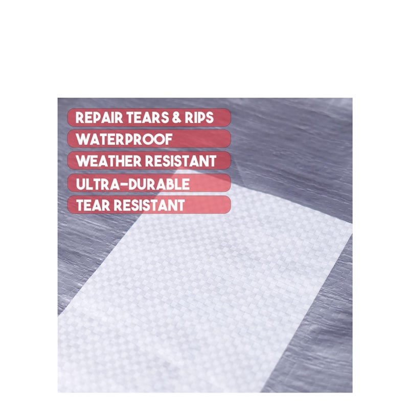 SOLARAE Tent Repair Tape, 4'' x 65FT Repair Tape for Tarp, RV Awning, Underbelly, Canvas, Bimini Tops, Fabric Repair for Tarp, Boat Cover Repair Tape, Tear Repair Patch Kit, Waterproof - Image 5