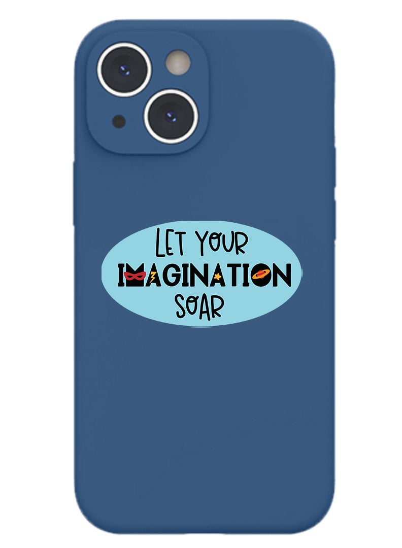 Theodor Protective Slim Fit Case Liquid Silicone Cover with Full Body Protection Anti-Scratch Shockproof Case For iPhone 15 Plus Blue  - lets be adventurers - Image 1