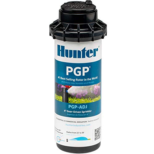 Hunter Industries Hunter PGP-ADJ 3/4" Rotor Sprinkler Head, Adjustable 40°-360° Arc, 4" Pop-Up Gear Drive Lawn Irrigation Head, 22-39 ft Spray Distance, Preinstalled 3.0 GPM Nozzle, 2 Pack - Image 1