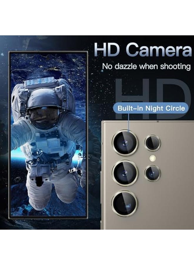 Jetech Camera Lens Protector For Samsung Galaxy S24 Ultra 9H Tempered Glass Metal Individual Ring Cover Easy Installation Tray Hd Clear 1 Set Titanium Gray - Image 4