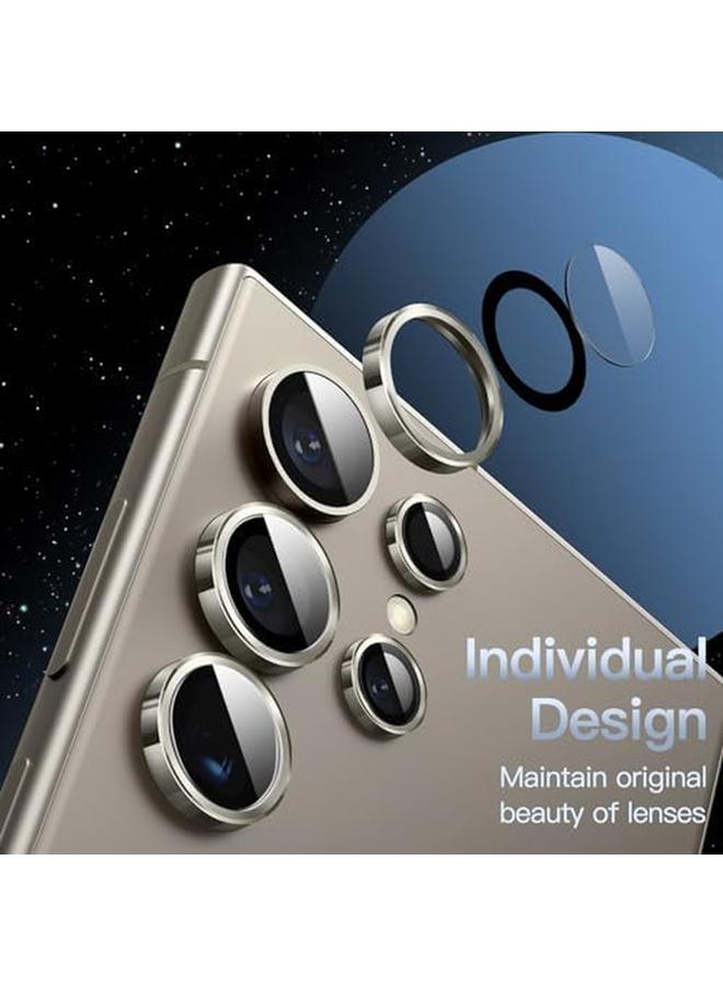 Jetech Camera Lens Protector For Samsung Galaxy S24 Ultra 9H Tempered Glass Metal Individual Ring Cover Easy Installation Tray Hd Clear 1 Set Titanium Gray - Image 2