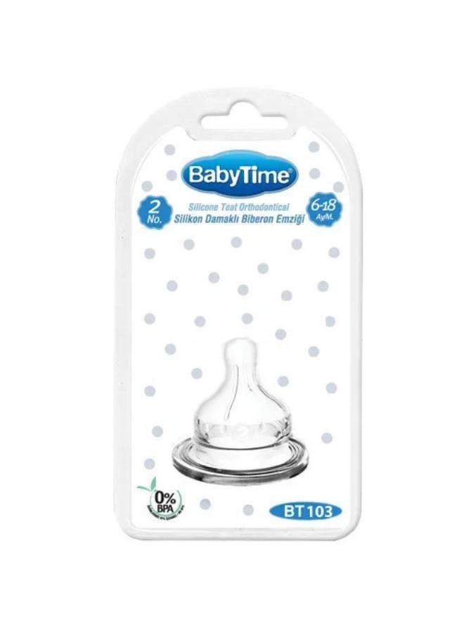 Baby Time silicone wide neck nipple