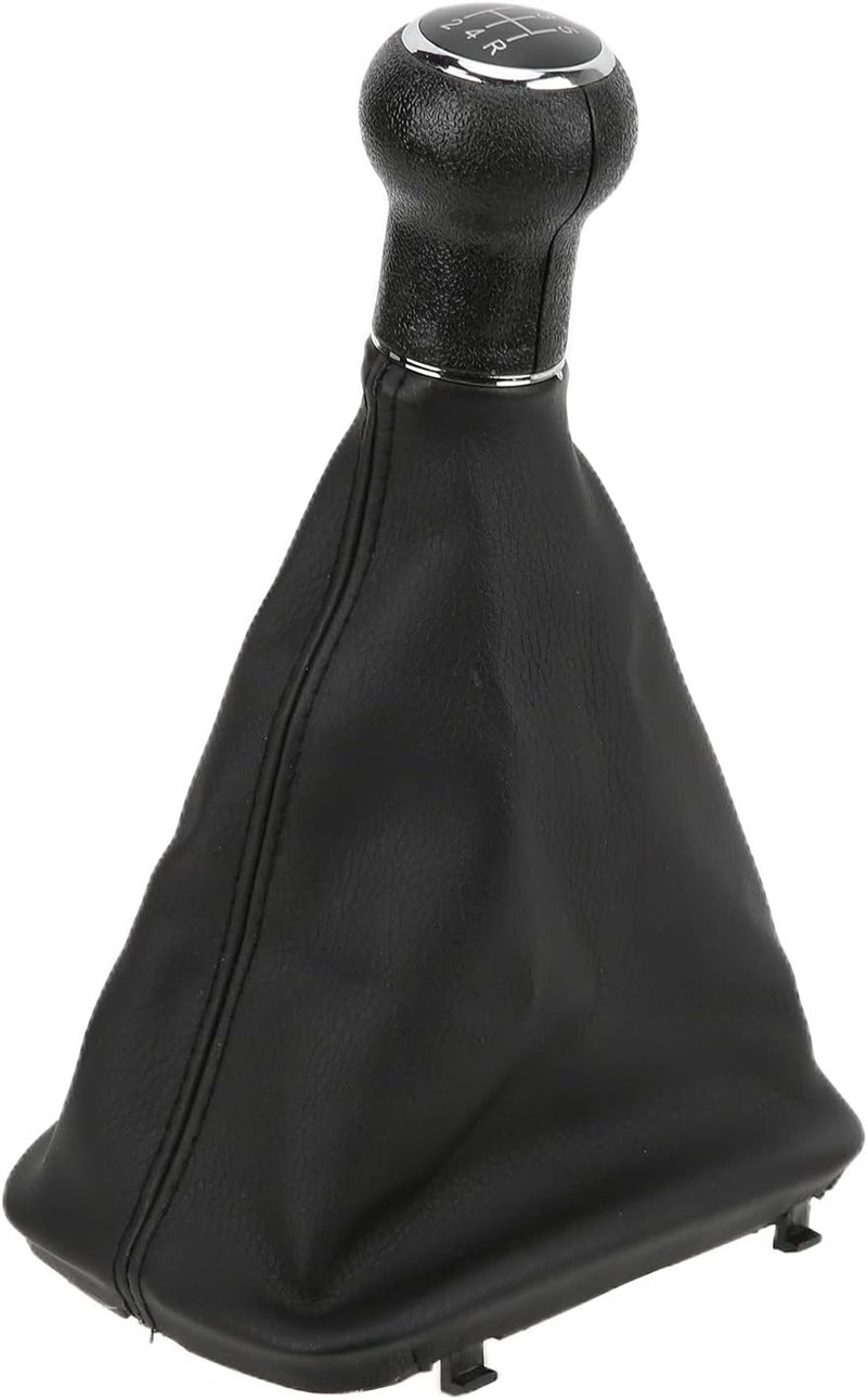 Gear Shift Knob with Boot Cover, Replacement for C5 A4 B5 D2 1998-2000, 6 Speed - Clear Engraved Pattern, Smooth Comfortable Design, Easy Installation for Upgra (5th gear) - Image 1