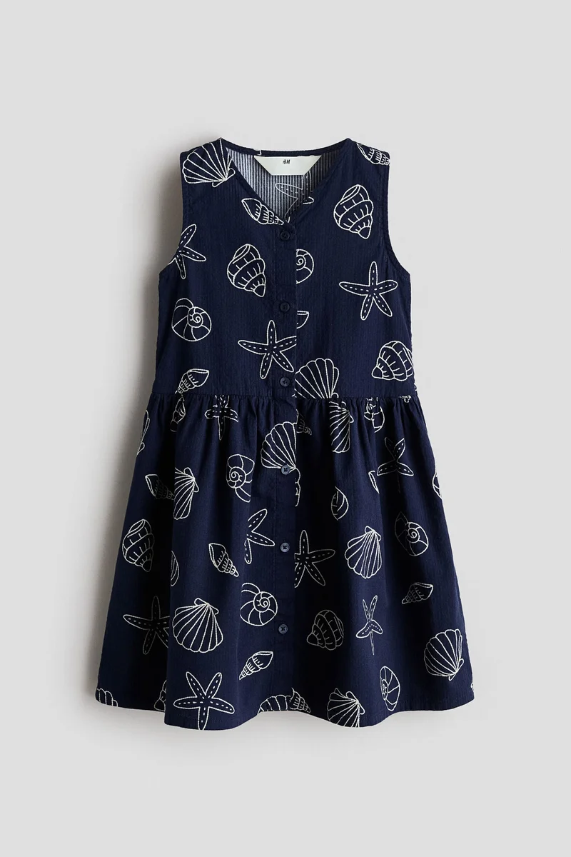 H&M Patterned seersucker dress