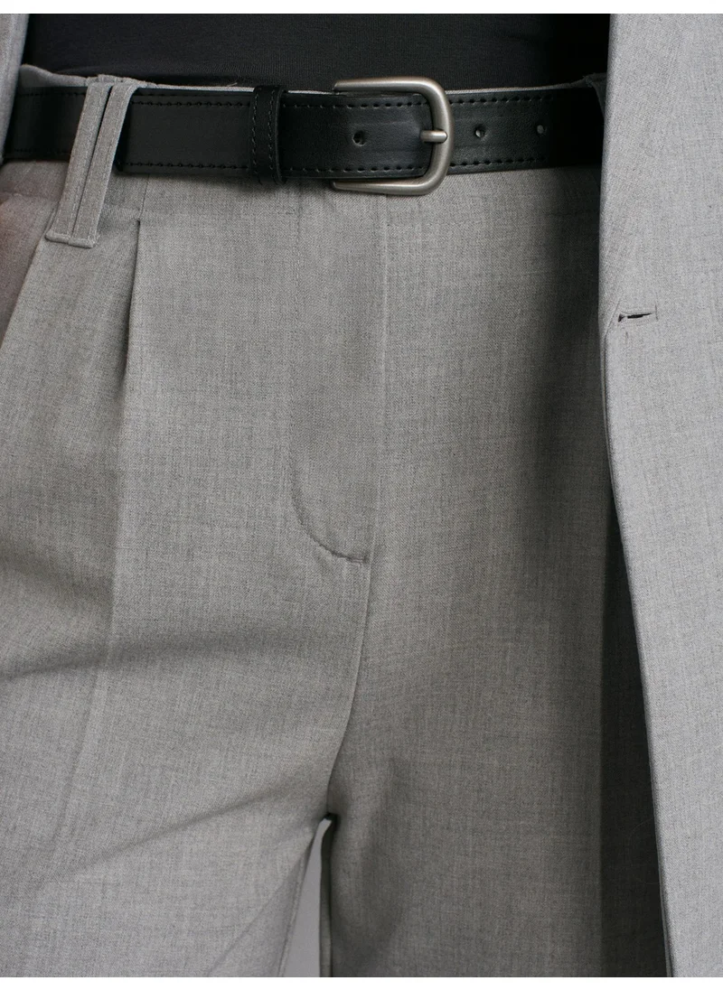 ديلفين 71550 Belted Smart Trousers-Light Grey
