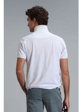 Lufian Men's Laon Smart Polo T-Shirt 111040164 White  - Image 3