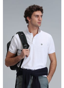 Lufian Men's Laon Smart Polo T-Shirt 111040164 White  - Image 4