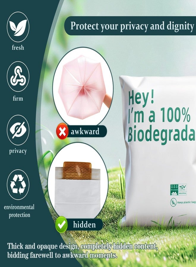 ZXMOBY 100 Pcs Biodegradable Disposable For Ostomy Pouch Bags,7.87 x 13.78 Inches Compostable Bags Prevent Odours Leakage Colostomy Supplies Anti Peeping Disposal Sacks for Colostomy Waste Bags - Image 2