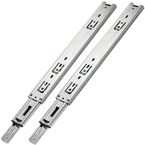 Lapo 10-Inch Heavy-Duty Mild Steel Drawer Channel Slides for Kitchen and Wardrobe - Telescopic Design, 45kg Capacity(Silver, Pack of 1 Set) - Image 4