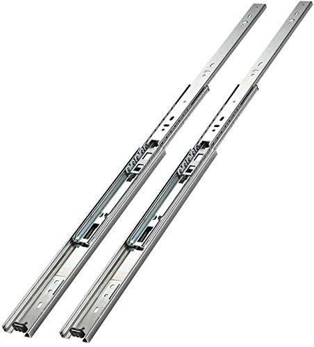 Lapo 10-Inch Heavy-Duty Mild Steel Drawer Channel Slides for Kitchen and Wardrobe - Telescopic Design, 45kg Capacity(Silver, Pack of 1 Set) - Image 3