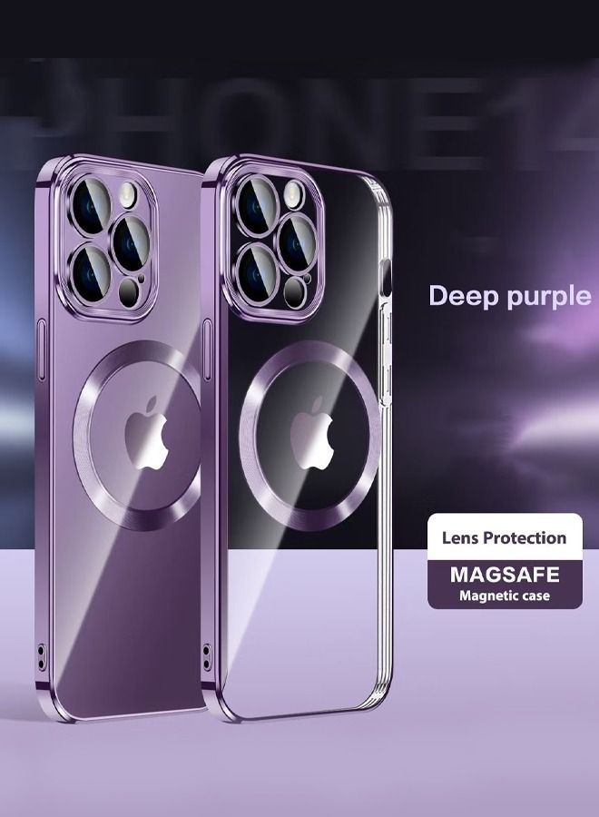 X-level IPhone 14 Pro Max Magsafe Case 6.1 Inch Slim Thin Magnetic Case, Yellowing-Resistant, Anti-Drop Shock Absorption, Anti-Scratch and Hard Back Crystal Case Cell Phone Cover for iPhone 14 Pro Max Purple - Image 2