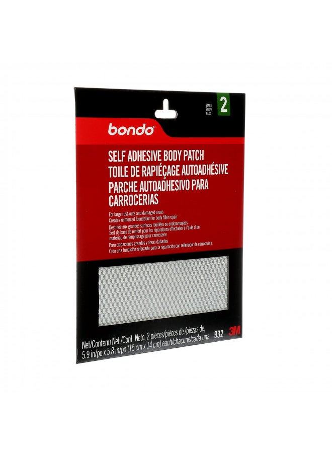 Bondo - Bondo Self-Adhesive Body Patch, For Large Rust-Outs and Damaged Areas, 2 Patches, 5.9 in x 5.8 in, 2 Patches - Image 1