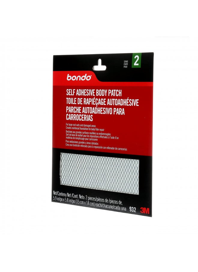Bondo - Bondo Self-Adhesive Body Patch, For Large Rust-Outs and Damaged Areas, 2 Patches, 5.9 in x 5.8 in, 2 Patches - Image 1